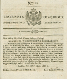 Dziennik Urzędowy Województwa Lubelskiego 1836, Nr 29 (7/19 lip.)