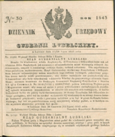 Dziennik Urzędowy Gubernii Lubelskiey 1843, Nr 30 (17/29 lip.)