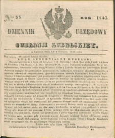Dziennik Urzędowy Gubernii Lubelskiey 1843, Nr 33 (7/19 sierp.)