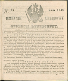 Dziennik Urzędowy Gubernii Lubelskiey 1843, Nr 35 (21 sierp./2 wrzes.)
