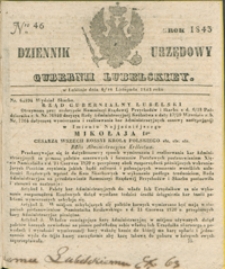 Dziennik Urzędowy Gubernii Lubelskiey 1843, Nr 46 (6/18 list.)