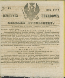 Dziennik Urzędowy Gubernii Lubelskiey 1843, Nr 48 (20 list./2 grudz.)