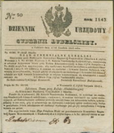 Dziennik Urzędowy Gubernii Lubelskiey 1843, Nr 50 (4/16 grudz.)
