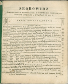 Dziennik Urzędowy Gubernii Lubelskiey 1843, Skorowidz III kw.