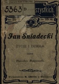 Jan Śniadecki : życie i dzieła