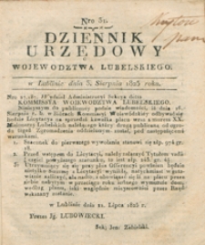 Dziennik Urzędowy Województwa Lubelskiego 1825, Nr 31 (3 sierp.)