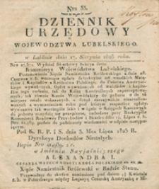 Dziennik Urzędowy Województwa Lubelskiego 1825, Nr 33 (17 sierp.)