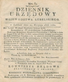 Dziennik Urzędowy Województwa Lubelskiego 1825, Nr 34 (24 sierp.)