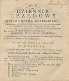 Dziennik Urzędowy Województwa Lubelskiego 1825, Nr 35 (31 sierp.)