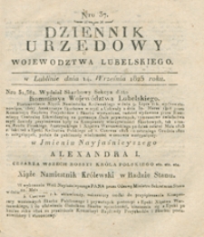 Dziennik Urzędowy Województwa Lubelskiego 1825, Nr 37 (14 wrzes.)
