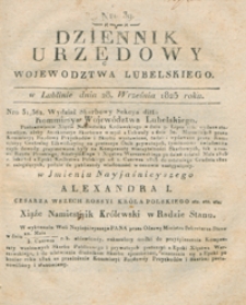 Dziennik Urzędowy Województwa Lubelskiego 1825, Nr 39 (28 wrzes.)
