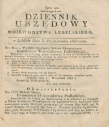 Dziennik Urzędowy Województwa Lubelskiego 1825, Nr 40 (5 paźdz.)