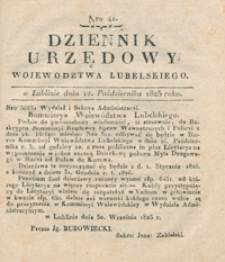 Dziennik Urzędowy Województwa Lubelskiego 1825, Nr 41 (12 paźdz.)