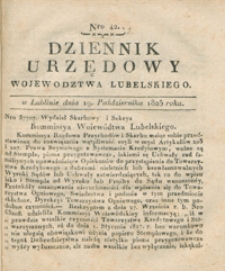 Dziennik Urzędowy Województwa Lubelskiego 1825, Nr 42 (19 paźdz.)