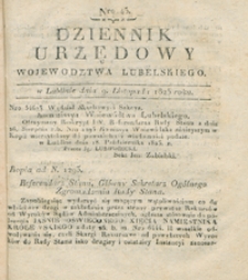 Dziennik Urzędowy Województwa Lubelskiego 1825, Nr 45 (9 list.)