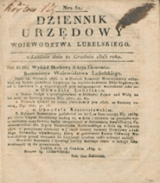 Dziennik Urzędowy Województwa Lubelskiego 1825, Nr 51 (21 grudz.)