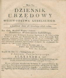 Dziennik Urzędowy Województwa Lubelskiego 1825, Nr 52 (28 grudz.)