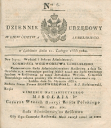 Dziennik Urzędowy Województwa Lubelskiego 1835, Nr 6 (11 luty)