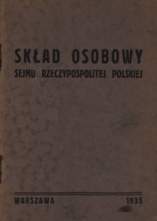 Skład osobowy Sejmu Rzeczypospolitej Polskiej w dniu 4 października 1935 r.