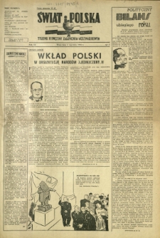 Świat i Polska : tygodnik poświęcony zagadnieniom międzynarodowym. R. 3 , nr 1 (4 stycznia 1948)