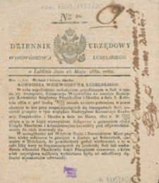 Dziennik Urzędowy Województwa Lubelskiego 1832, Nr 20 (16 maj)