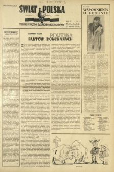 Świat i Polska : tygodnik poświęcony zagadnieniom międzynarodowym. R. 3, nr 3 (18 stycznia 1948)