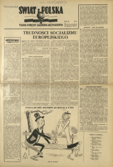 Świat i Polska : tygodnik poświęcony zagadnieniom międzynarodowym. R. 3, nr 4 (25 stycznia1948)