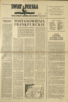 Świat i Polska : tygodnik poświęcony zagadnieniom międzynarodowym. R. 3, nr 5 (1 lutego 1948)
