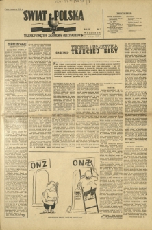 Świat i Polska : tygodnik poświęcony zagadnieniom międzynarodowym. R. 3, nr 7 (15 lutego 1948)