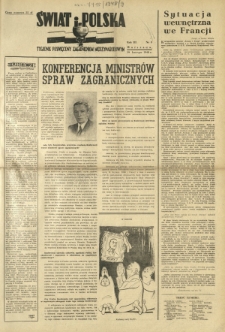 Świat i Polska : tygodnik poświęcony zagadnieniom międzynarodowym. R. 3, nr 9 (29 lutego 1948)