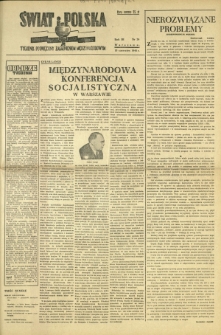Świat i Polska : tygodnik poświęcony zagadnieniom międzynarodowym. R. 3, nr 24 (13 czerwca 1948)