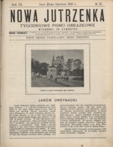 Nowa Jutrzenka : tygodniowe pismo obrazkowe R. 3, Nr 25 (23 czerw. 1910)