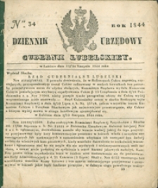 Dziennik Urzędowy Gubernii Lubelskiey 1844, Nr 34 (12/24 sierp.)
