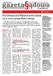 Gazeta Sądowa (Katowice). Nr 2 (maj 2016)