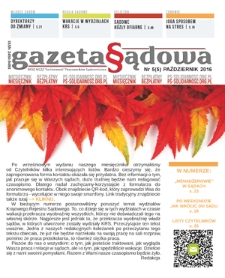 Gazeta Sądowa : miesięcznik bezpłatny ps-solidarność.org.pl. Nr 5 (październik 2016)