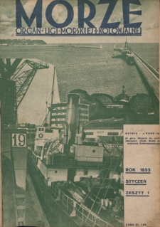 Morze : organ Ligi Morskiej i Kolonialnej - R. 10, nr 1 (styczeń 1933)