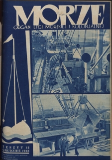 Morze : organ Ligi Morskiej i Kolonialnej - R. 10, nr 12 (grudzień 1933)
