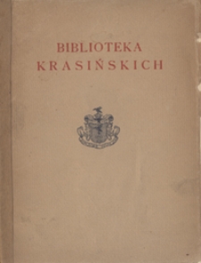Biblioteka Ordynacyi Krasińskich w Warszawie