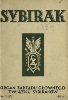 Sybirak : organ Zarządu Głównego Związku Sybiraków R. 3, Nr 2=10 (czerwiec 1936)