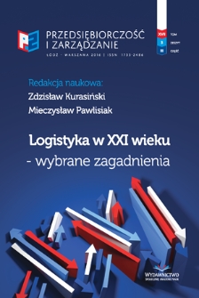 Logistyka XXI wieku : wybrane zagadnienia / red. Zdzisław Kurasiński, Mieczysław Pawlisiak. - Vol. 17, z. 3, cz. 3 (2016)