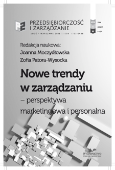 Nowe trendy w zarządzaniu : perspektywa marketingowa i personalna / red. Joanna Moczydłowska, Zofia Patora Wysocka. - Vol. 17, z. 4, cz. 3 (2016)