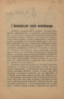 Wiedza : tygodnik społeczno-polityczny, popularno-naukowy i literacki. R. 1, T. 2, nr 57 (1907)