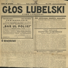 Głos Lubelski : pismo codzienne. R. 18, nr 7 (7 stycznia 1931)