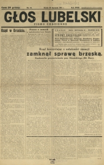 Głos Lubelski : pismo codzienne. R. 18, nr 29 (29 stycznia 1931)