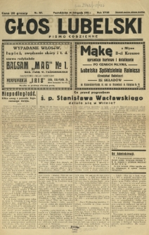 Głos Lubelski : pismo codzienne. R. 18, nr 327 (17 listopada 1931)