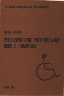 Psychospołeczne przystosowanie osób z paraplegią