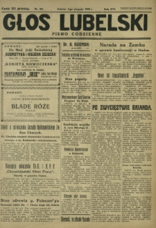 Głos Lubelski : pismo codzienne. R. 16, nr 209 (3 sierpnia 1929)