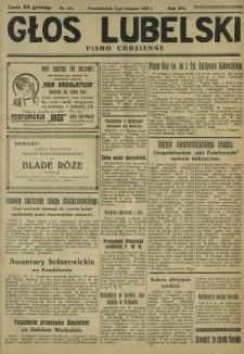 Głos Lubelski : pismo codzienne. R. 16, nr 211 (5 sierpnia 1929)