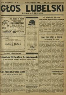 Głos Lubelski : pismo codzienne. R. 16, nr 212 (6 sierpnia 1929)