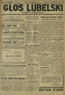 Głos Lubelski : pismo codzienne. R. 16, nr 215 (9 sierpnia 1929)